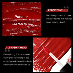 Matte Lip Gloss 20 Colors Glitter Long Lasting Liquid Makeup Rouge