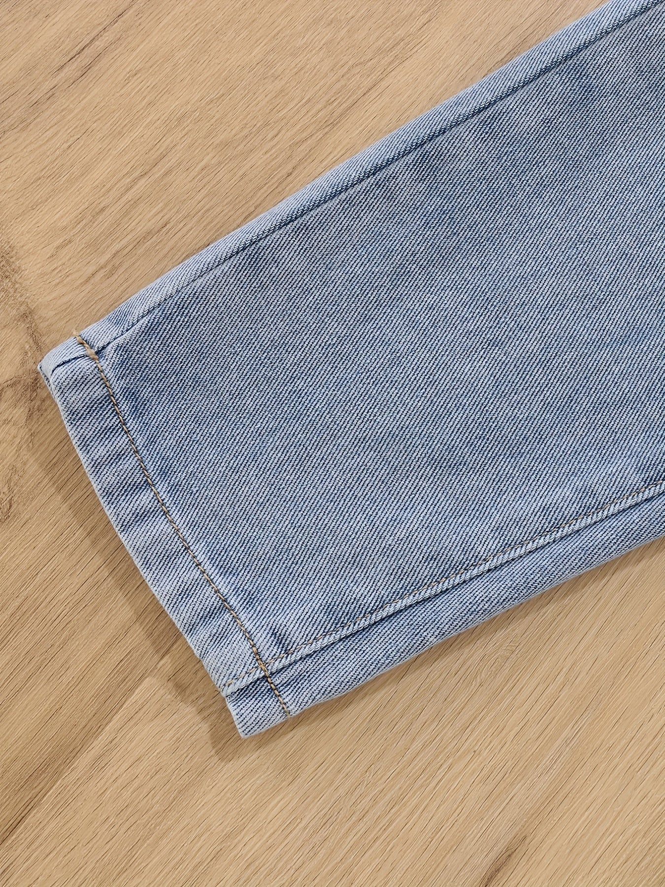 High Waist Tapered Ripped Jeans, Regular Fit