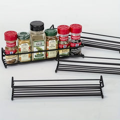 2pcs Hanging Spice Jar Storage Rack No Drilling Single Layer Seasoning