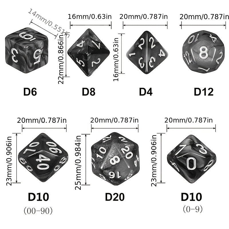 7pc TRPG Cthulhu Polyhedral Dice Set For Board Game