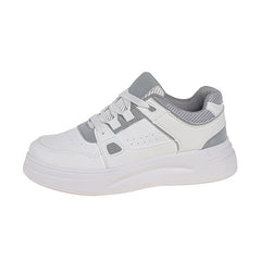 Platform Skate Shoes Round Toe Lace Up Sneakers