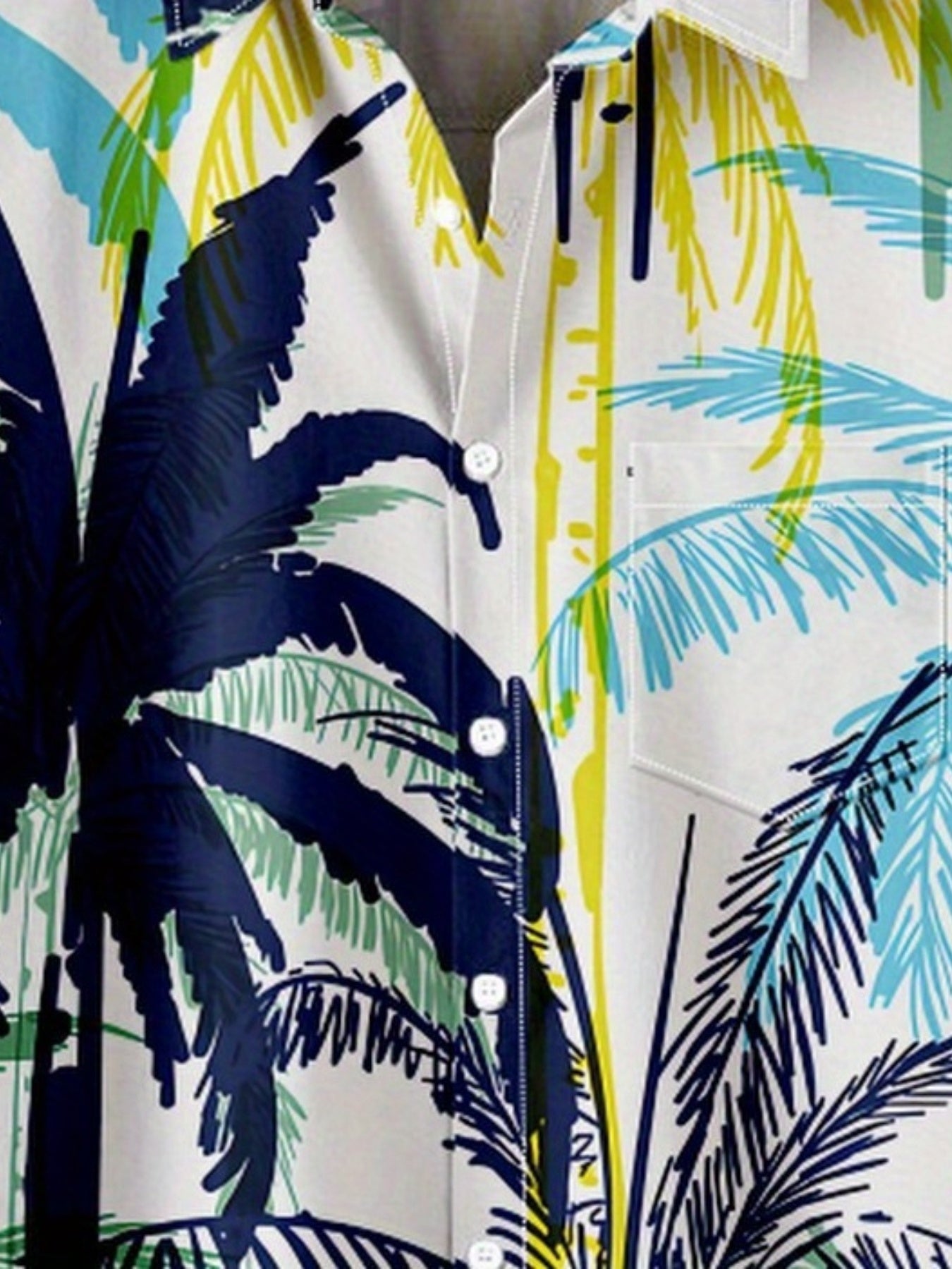 Coconut Palm Pattern Hawaiian Shirt Men's Allover Print Short S