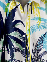 Coconut Palm Pattern Hawaiian Shirt Men's Allover Print Short S