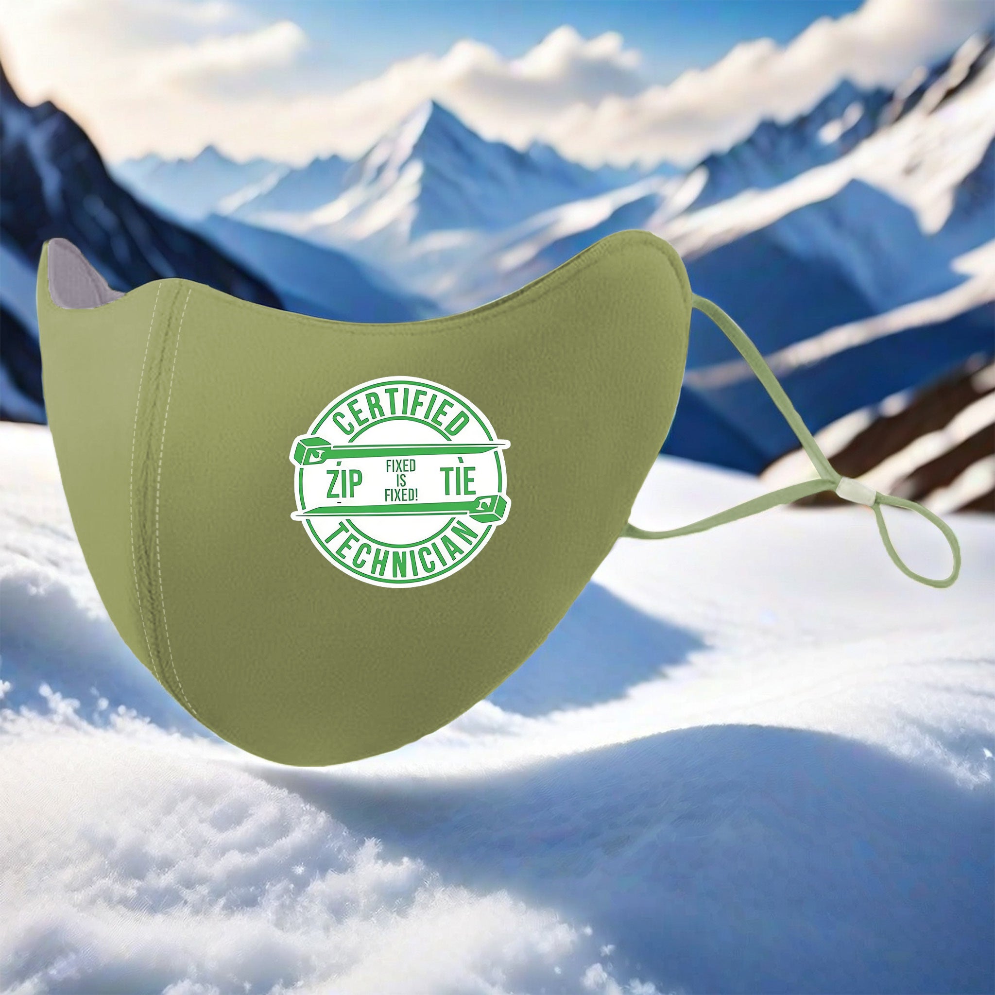 Windproof Zip Tie Technician 3D Knit Fabric Face Mask