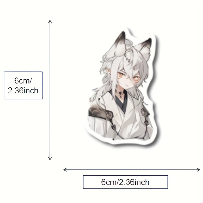 54pcs Beast Ear Youth Stickers for Mobile Phone Case Luggage Notebook Waterproof