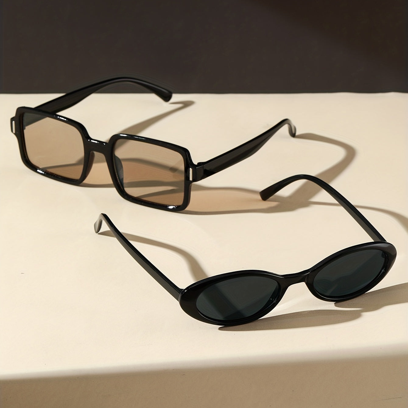 Square Oval Sunglasses Retro Punk UV400 Sun Shades For Party Beach