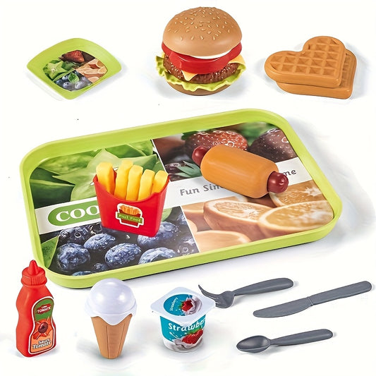 Kids Burger & Fries Educational Play Set