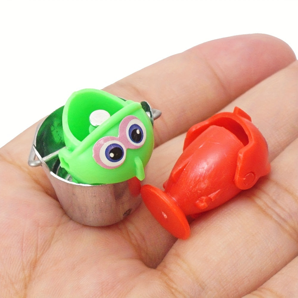 Elf Accessories Props Set Green Vest Mini Iron Barrel And Micro Fishing Rod
