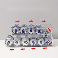 Foldable 2-Layer Can Organizer for Refrigerator and Pantry