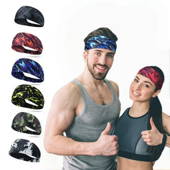 Unisex Fitness Headband Sweat Guiding Running Head Scarf