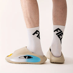 Men's Non Slip Platform Slides Soft Sole Cloud Slides