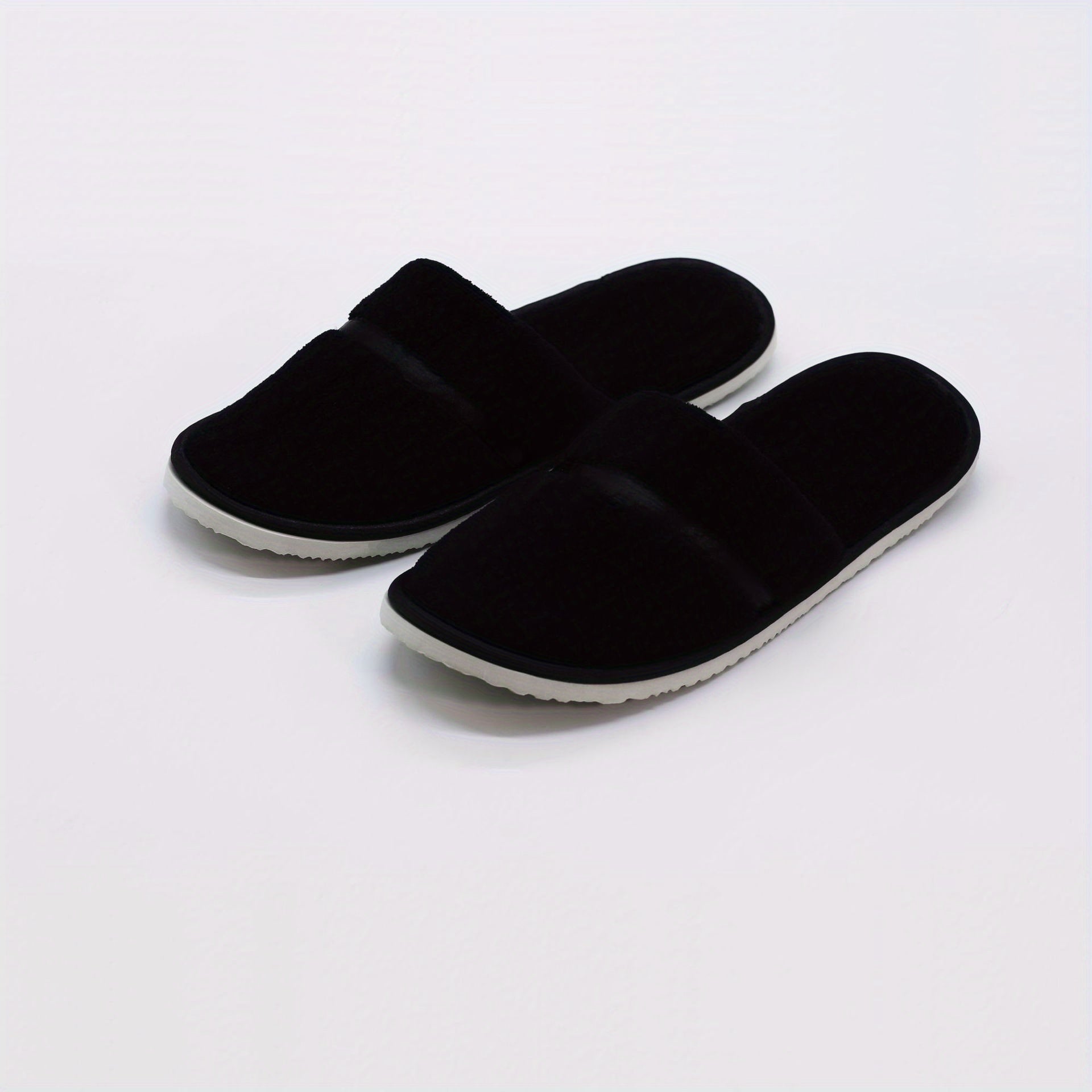 Men's Plush Disposable Spa Slippers Eco friendly Non Slip Home House Shoes