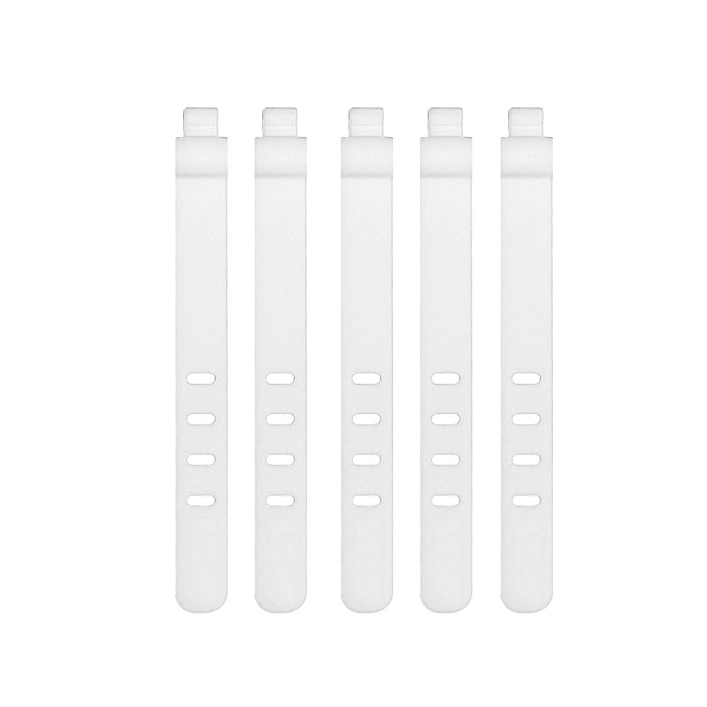 10pcs Silicone 4 Hole Flat Data Cable Ties