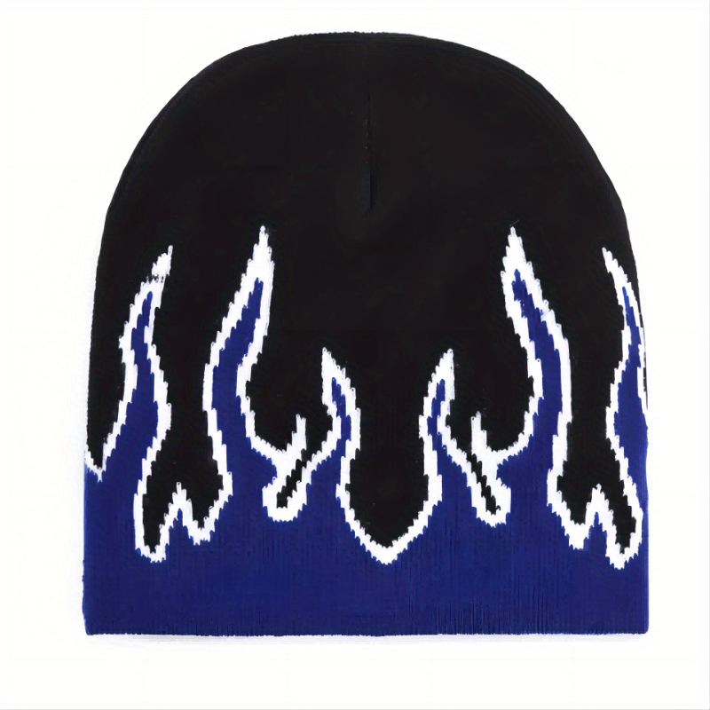 Men's Hip Hop Street Flame Pullover Knit Hat