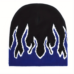 Men's Hip Hop Street Flame Pullover Knit Hat