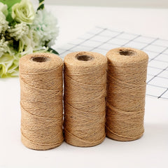 100m 2mm Jute Rope Twine DIY Craft Decoration Packaging Bundle Bottle Jar Wrappi