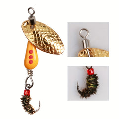 Rotating Sequin Fishing Lure Okin Fly Hook Eccentric Pendant 2 7g
