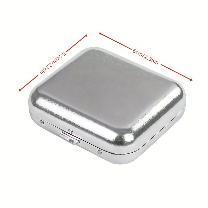Portable Ashtray Coffins Shape Keychain Metal Button