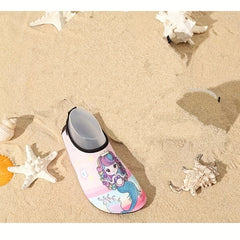 Cartoon Mermaid Water Shoes for Girls, Quick Dry Lightweight