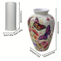 3D Puzzle Vase 120pcs Blocks Butterfly Flower Home/Office Decor Gift