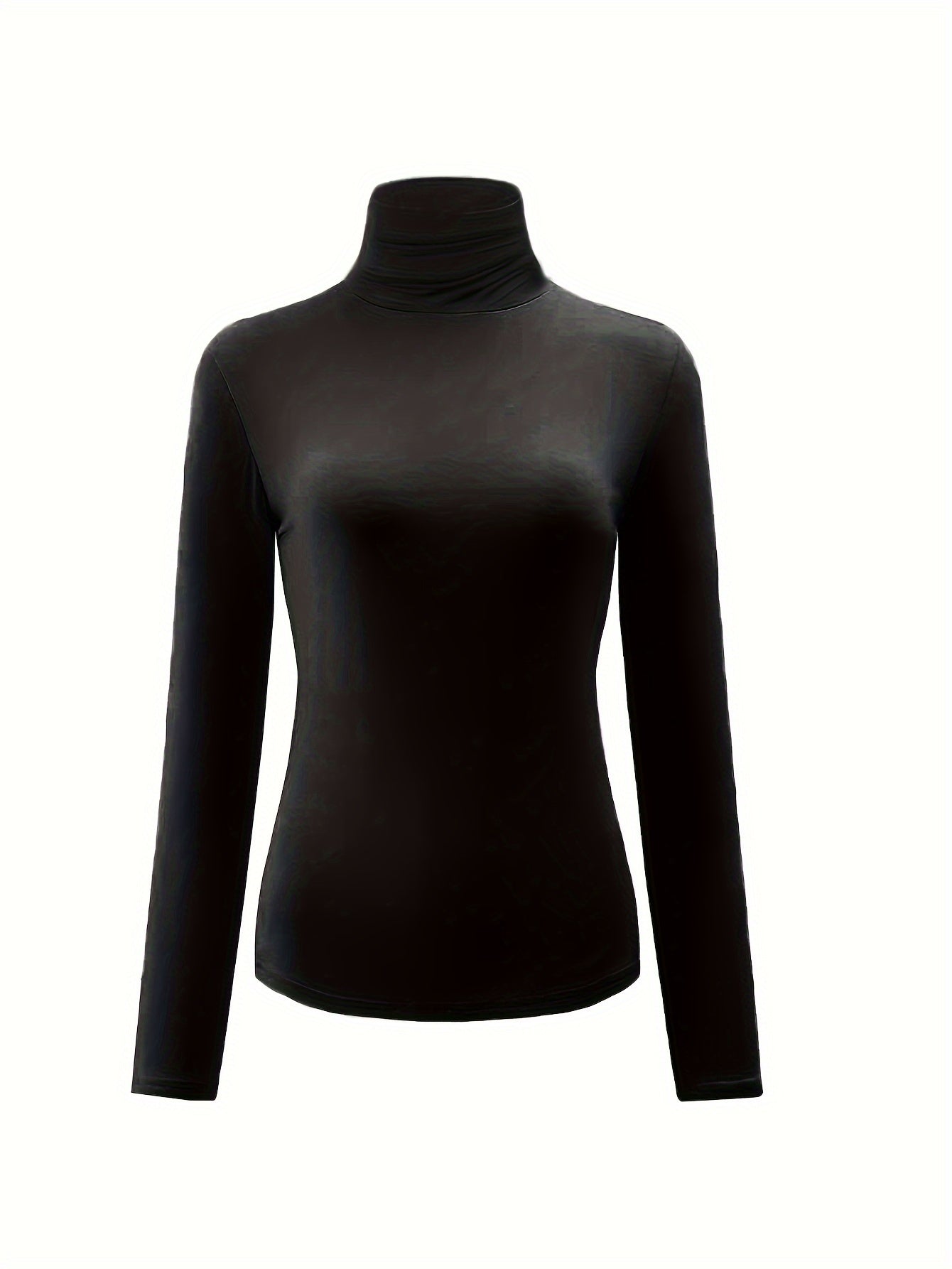 Soft Turtleneck Thermal Underwear Top Slim Fit Plush Women's Lingerie