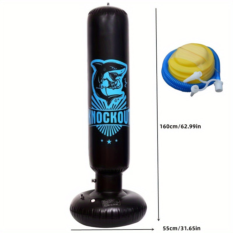Inflatable Boxing Column Punching Bag with Pump
