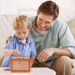 Home counter piggy bank Wooden crafts