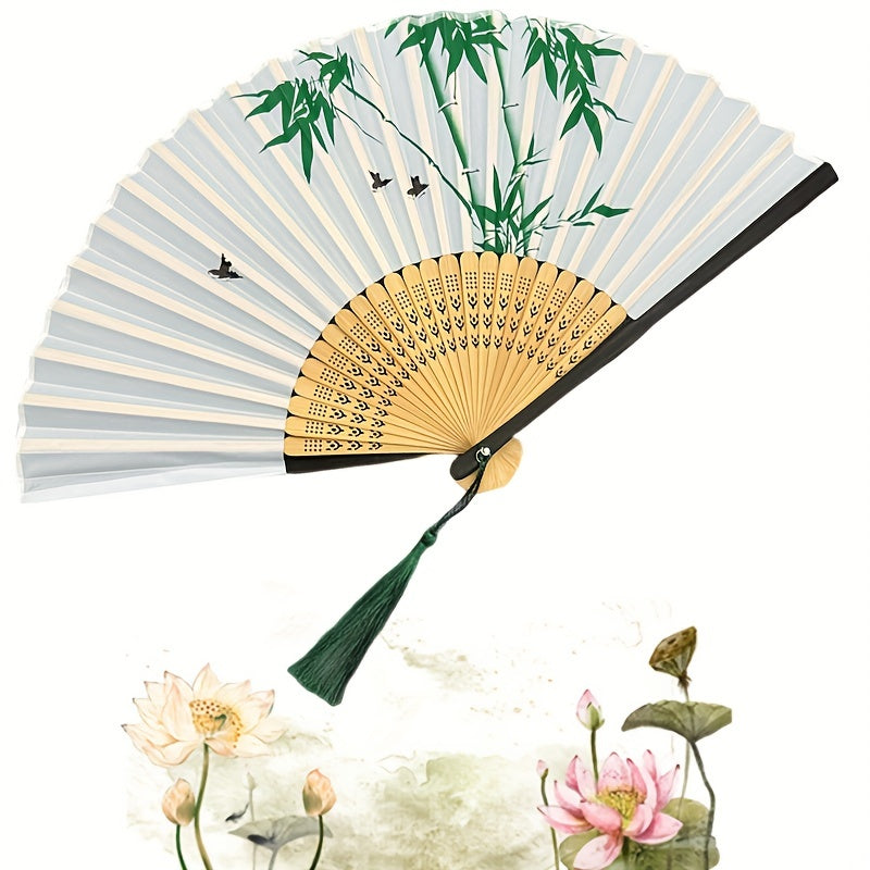 Chinese Style Folding Fan Vintage Painted Fan Dance Accessories