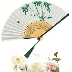 Chinese Style Folding Fan Vintage Painted Fan Dance Accessories