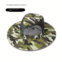 Camouflage Sun Hat for Fishing Mountaineering Camping UV Protection