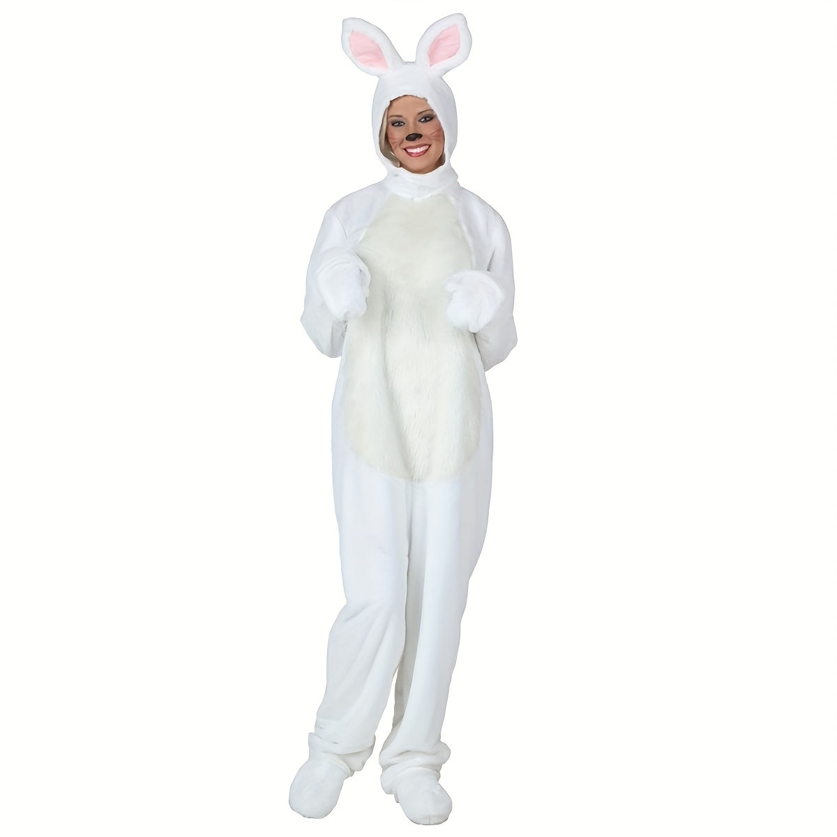 Easter Bunny Costume Soft Rabbit Pink Ears & Fluffy Tail