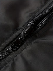 Men's Embroidered Waterproof Windproof Jacket Zipper Front
