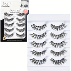 Cat Eye Wispy Lashes Natural Cross Fluffy False Eyelashes