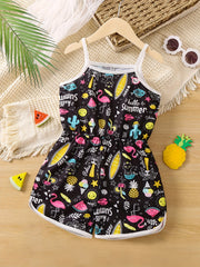 Baby Girls Tropical Sleeveless Jumpsuit Summer Clothes