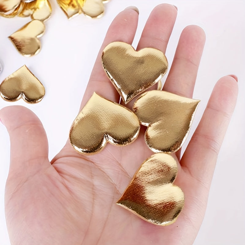 50pcs Golden 3D Sponge Heart Flower Throwing
