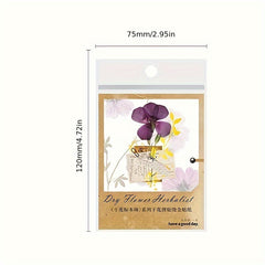 30pcs Literary Flower Bronzing Stickers for Romantic Decoration