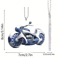 Sci-Fi Motorcycle Acrylic Pendant Rearview Mirror Decoration