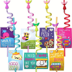 21pcs Mermaid Tail Straws + 2 Cleaning Brushes