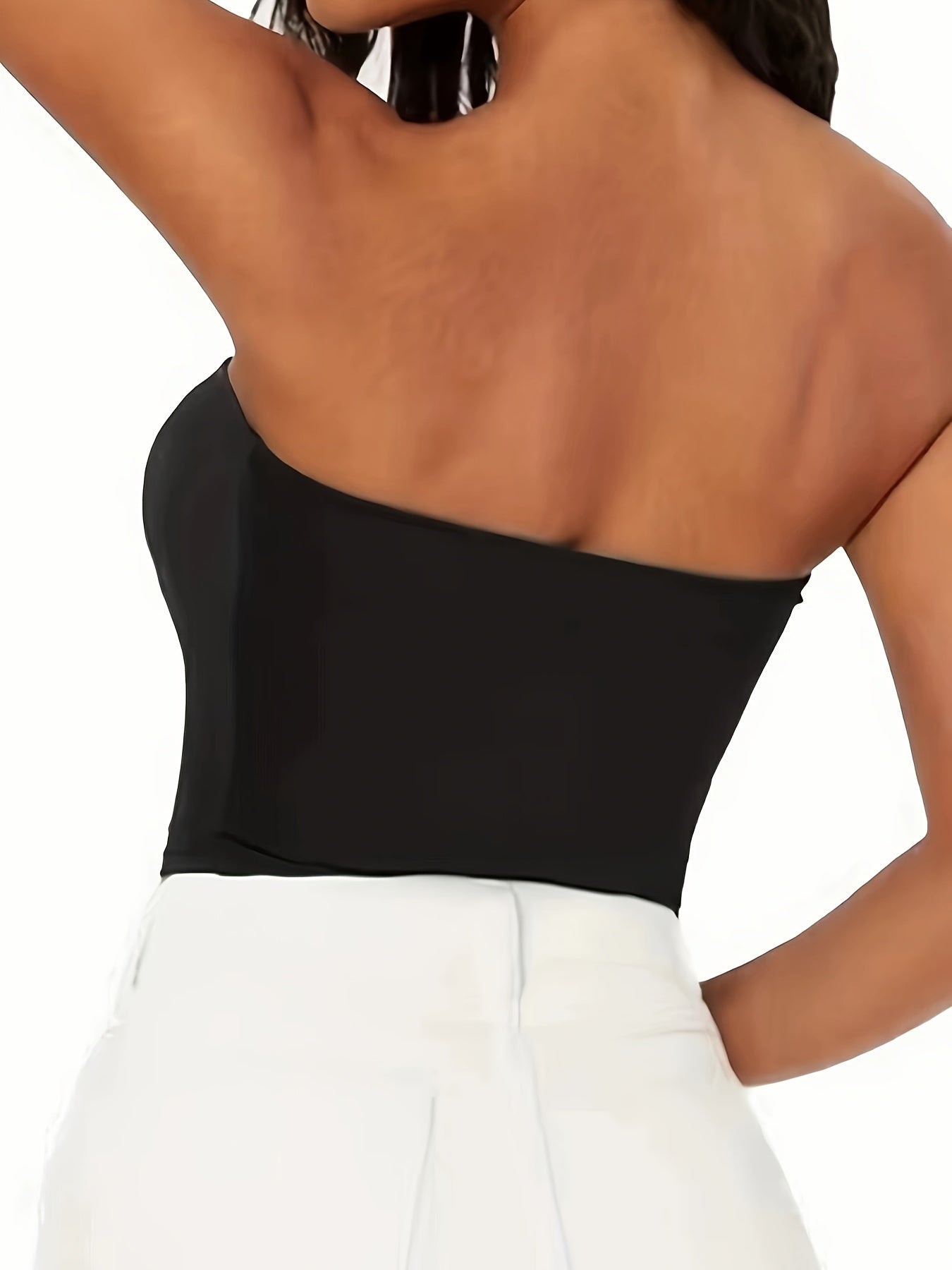 Butterfly Print Crop Tube Top Sleeveless Summer Casual Top