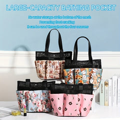 Large Shower Caddy Bag With Handle Quick Dry Mesh Organizer Tote