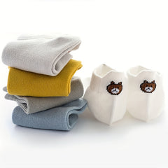 Cartoon Bear Knit Socks Soft Boys And G