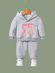2pcs Cheers to the Year Hoodies Pants Set Spring Fall Sports Girls