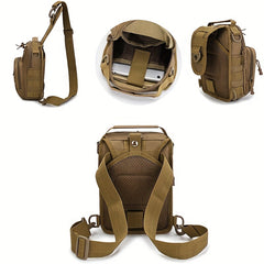Men's Tactical Crossbody Bag Camo Chest Bag for Outdoor Hiking Camping