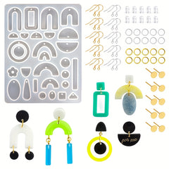 61pcs Epoxy Resin Silicone Molds for DIY Jewelry Making