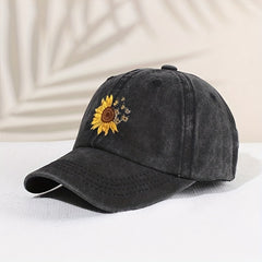 Kids' Vintage Sunflower Baseball Cap Sunshade All-match Peaked Cap