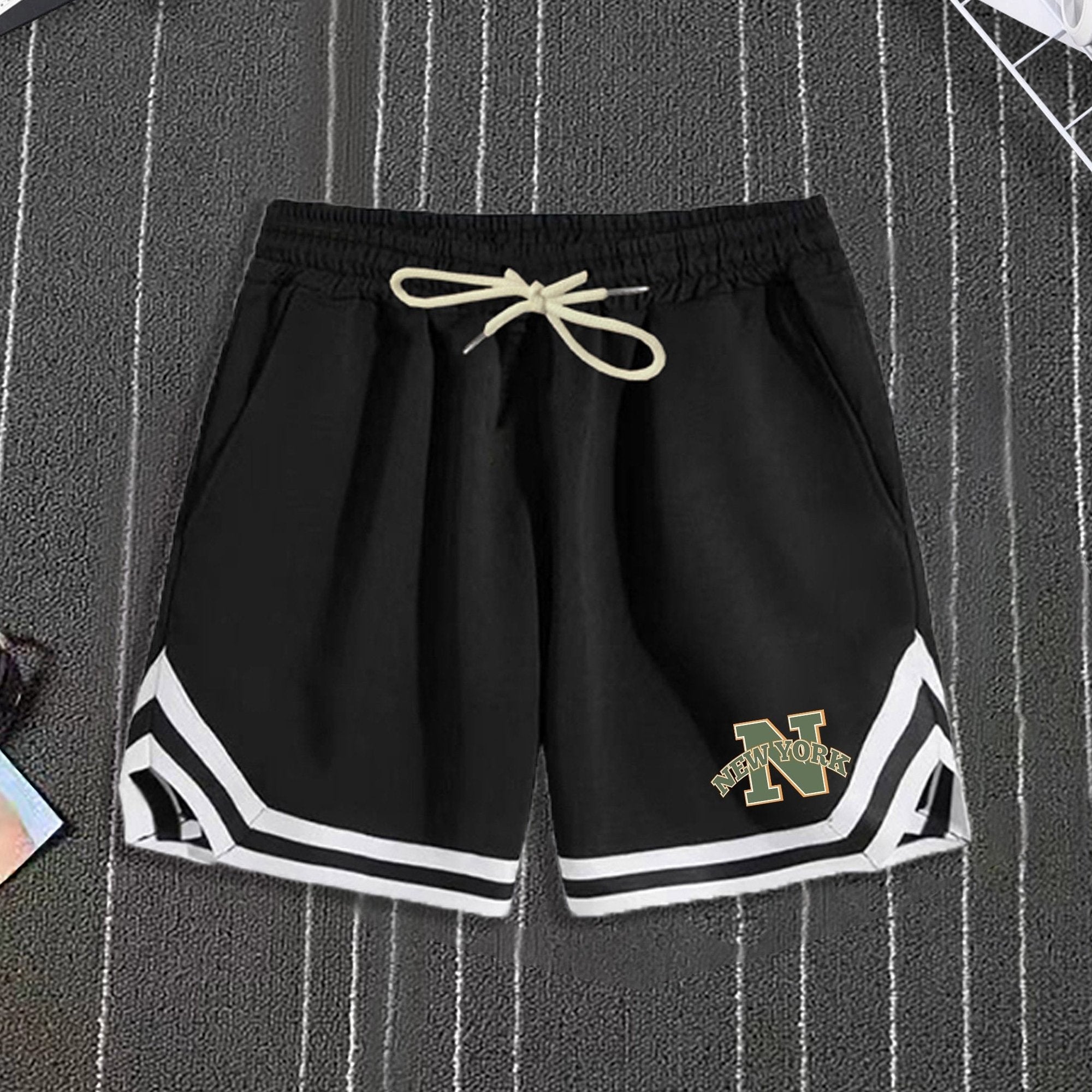 Comfy Active Shorts Men's Stretch Waist Drawstring Shorts
