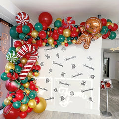 128pcs Christmas Balloon Garland Arch Kit Holiday Decor