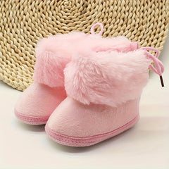 JIAGEYA Baby Girls Soft Warm Furry Boots Spring Autumn Winter