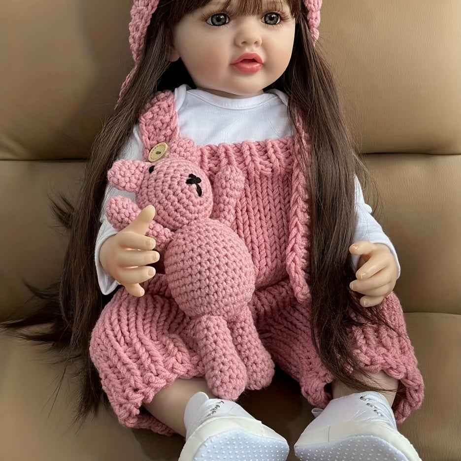 22 Inch Reborn Doll Baby Soft Rubber Princess Girl Toy Bathable