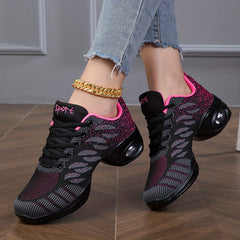 Women's Arch Support Dance Shoes with Letter Embroidery